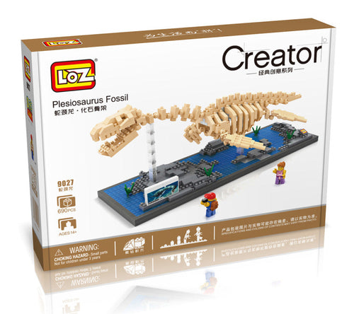 LOZ Diamond Blocks T Rex Dinosaur Fossil Skull Animal Model Set Toys