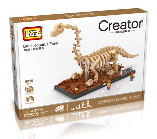 LOZ Diamond Blocks T Rex Dinosaur Fossil Skull Animal Model Set Toys