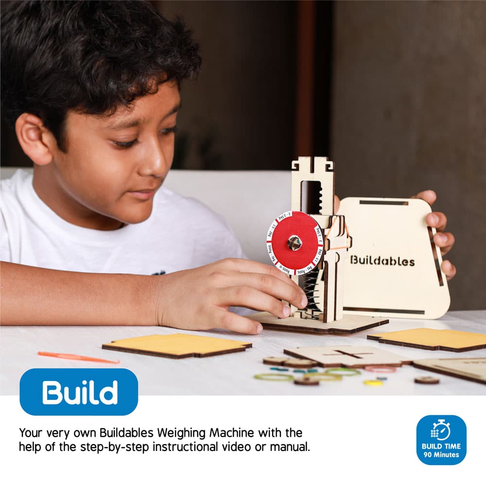 Skillmatics Buildables Weighing Machine - Kids Build Meaningful STEM