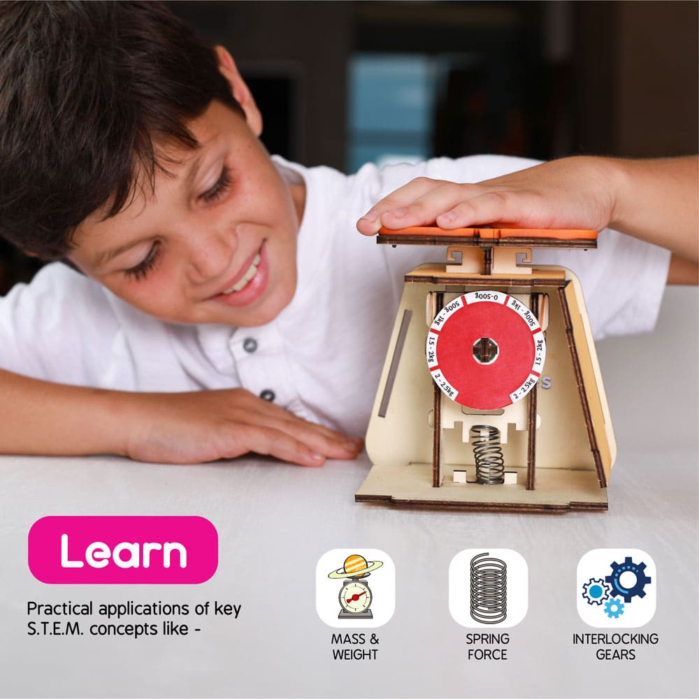 Skillmatics Buildables Weighing Machine - Kids Build Meaningful STEM